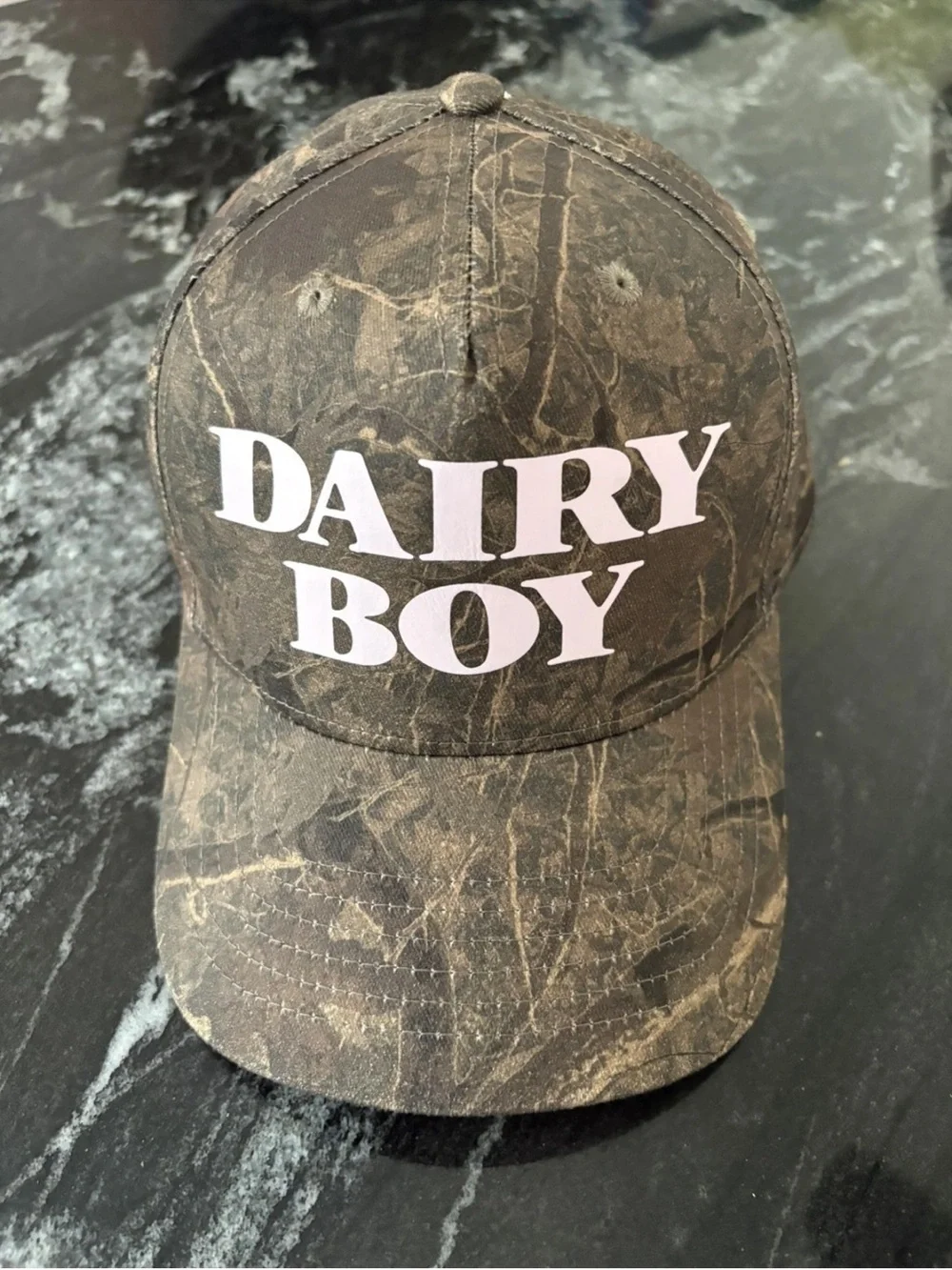 NEW!! Dairy Boy brown camo baseball hat